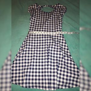 Bongo White and Blue Plaid Dress